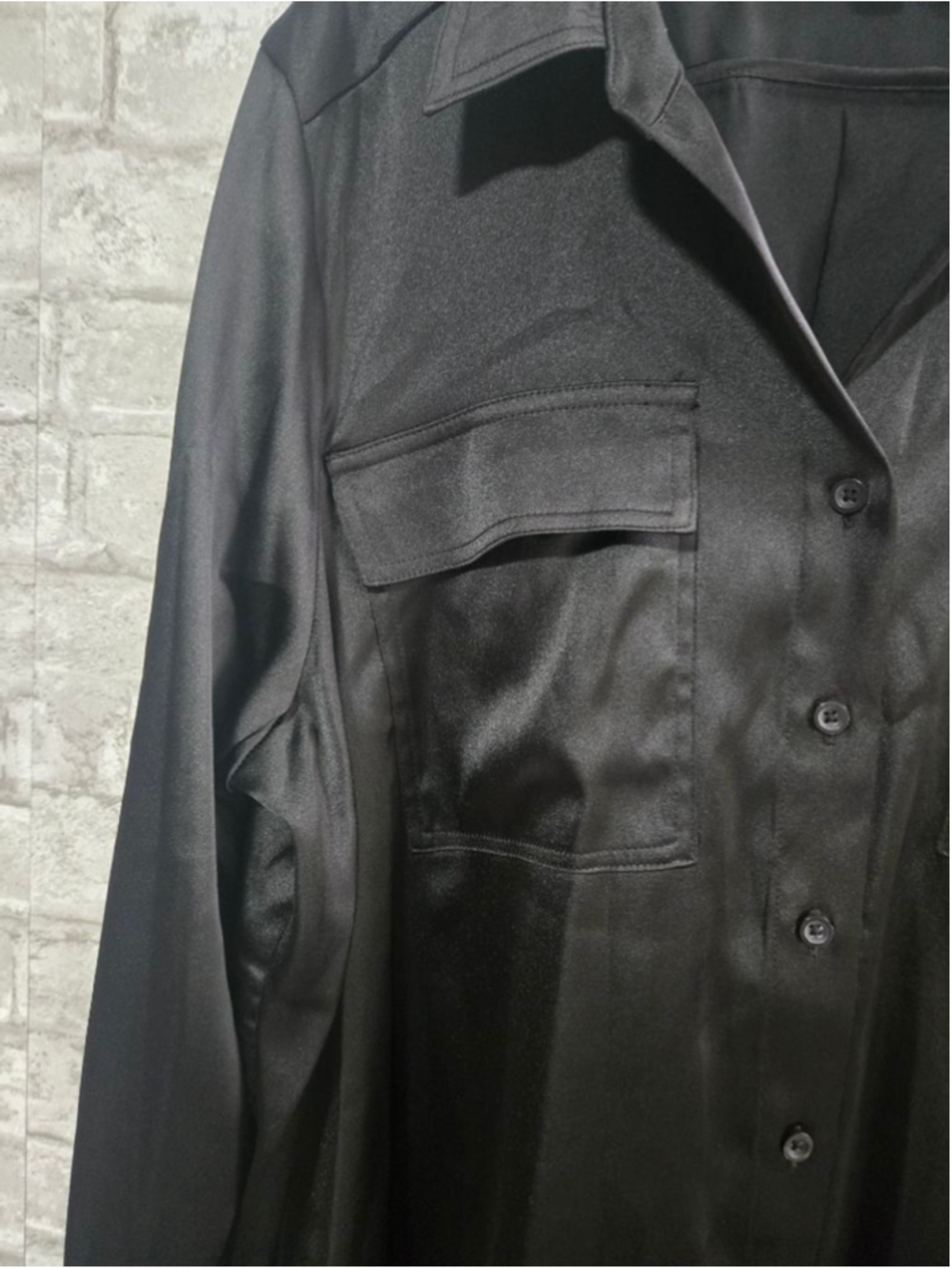 Simply Vera Vera Wang Black Button Down Shirt Plus Size XL - Picture 2 of 12